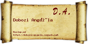 Dobozi Angéla névjegykártya